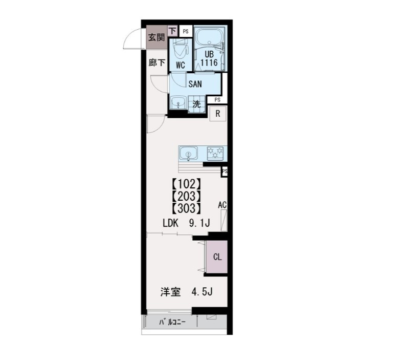 イクシオ南篠崎の間取り