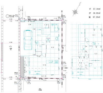 【参考プラン】 | 「東林間駅徒歩10分」建築条件無しのため、お好きなハウスメーカーにて建築可／相模原市南区上鶴間1丁目 | 建物プラン例
建物価格1540万円
建物面積97.29㎡