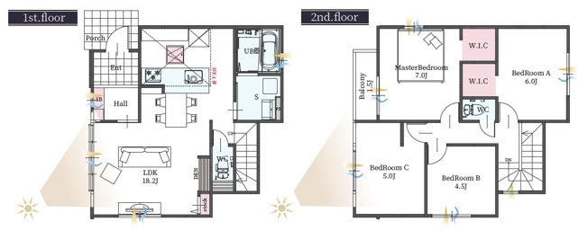 【間取り】 | 東海市名和町５期1号棟