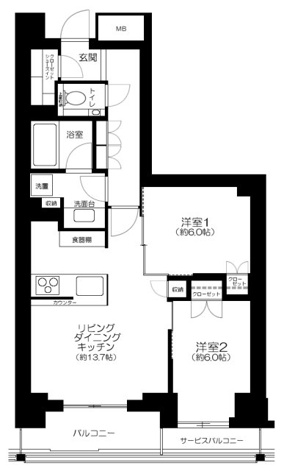 【間取り】 | パークナード恵比寿