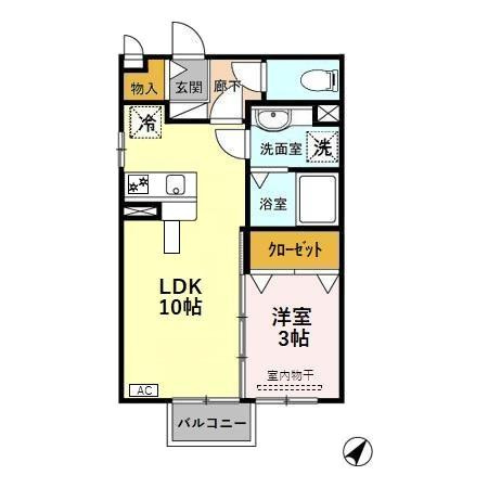 グッド ワン　Ｂの間取り