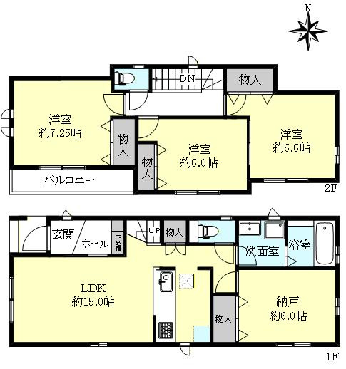明石市二見町東二見新築戸建B号棟の間取り