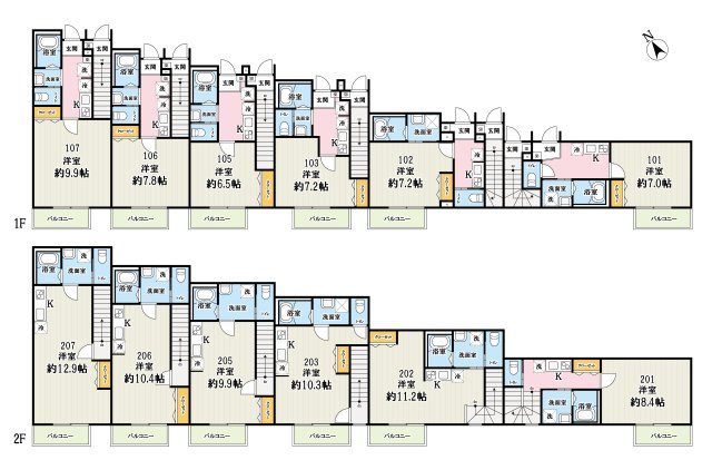 （仮称）キャメル狭山市入間川の区画図