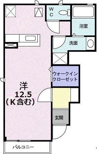 福岡市早良区原４丁目のアパートの間取り
