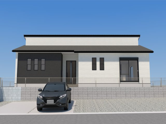 福津市若木台5丁目1期1号棟の外観パース|外観パースです