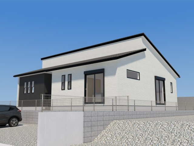 福津市若木台5丁目1期1号棟の外観パース|外観パースです