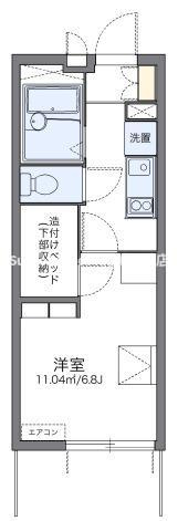 レオパレスアーク姫島の間取り