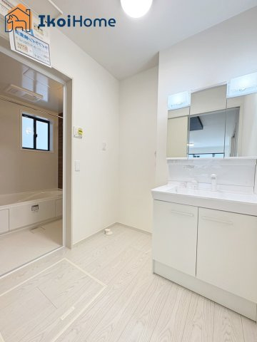 明石市日富美町1期　全7棟1号棟　新築戸建の洗面所|【ホームページに現地動画掲載中】●年中無休：当日予約可●洗濯パン未設置。約5000円〜設置可能です！