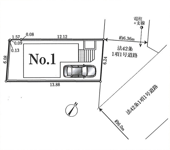 仲介手数料無料　CRADLE GARDEN 狭山市水野第33　全１棟の区画図
