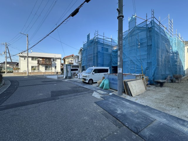 明石市二見町東二見新築戸建D号棟の前面道路含む現地写真