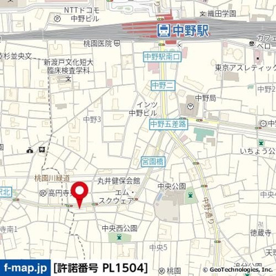 【地図】 | Ｂｒｉｌｌｉａ中野