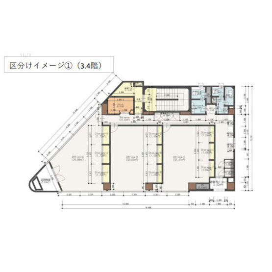【間取り】 | 天満病院グループ梅田ビル | 真ん中の区画
