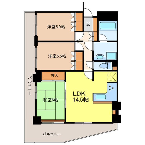 【間取り】 | サーパス住吉