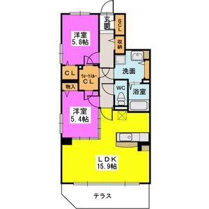 サニーコート津福の間取り|使い勝手の良い間取りです♪