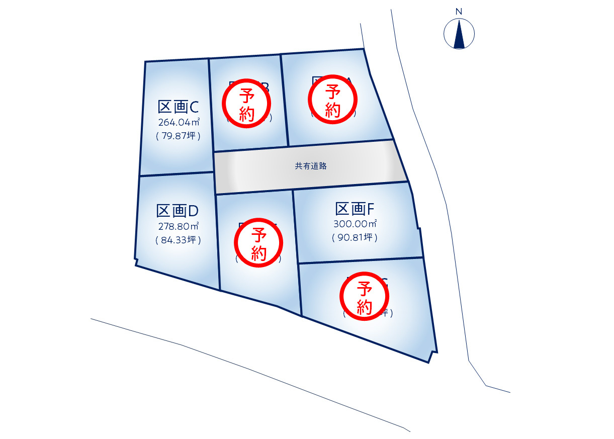 【土地】プレリー松川中部　区画Ｄの区画図