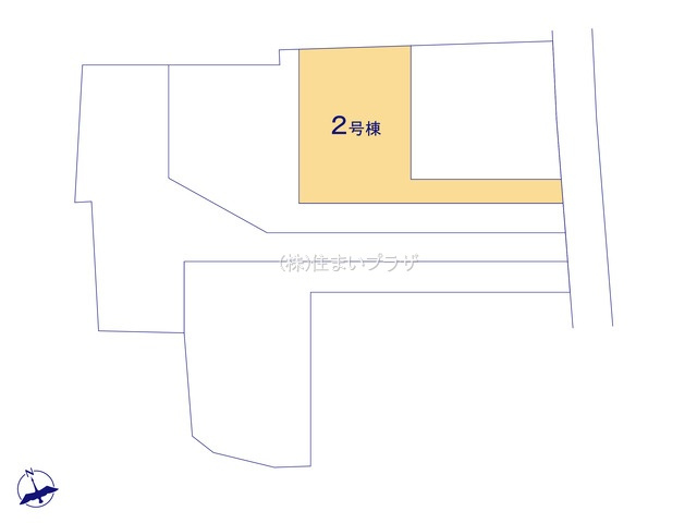 仲介手数料無料）小牧市久保一色南２号棟の区画図
