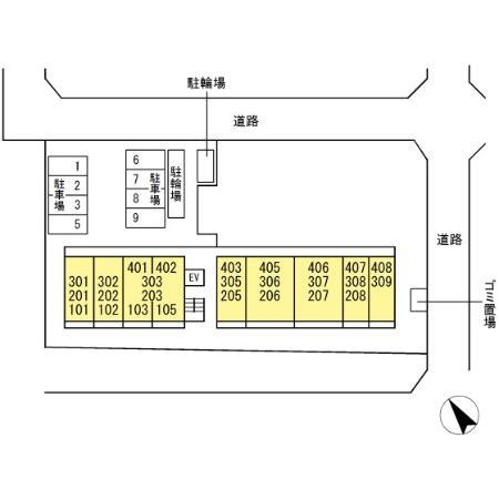 ベルフルール弐番館の区画図