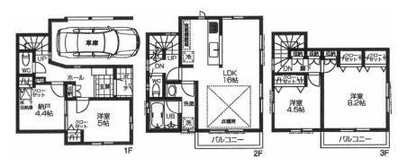 【参考プラン】 | 板橋区前野町５丁目　売地 | 3SLDK・建物面積107.03ｍ2・建物参考価格2200万