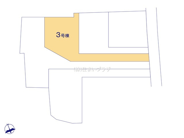 仲介手数料無料）小牧市久保一色南　３号棟の区画図