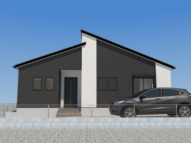 仲介手数料不要　よかタウンBloom菊陽町大字辛川2期【菊陽南小・菊陽中】の外観パース|外観パースです