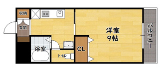 【間取り】 | コーポ悠楽里