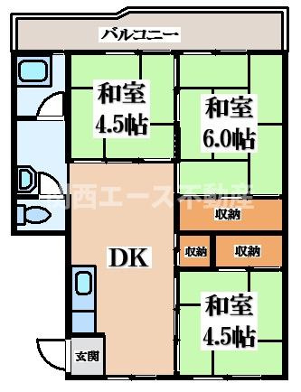 【間取り】 | 三原台B団地