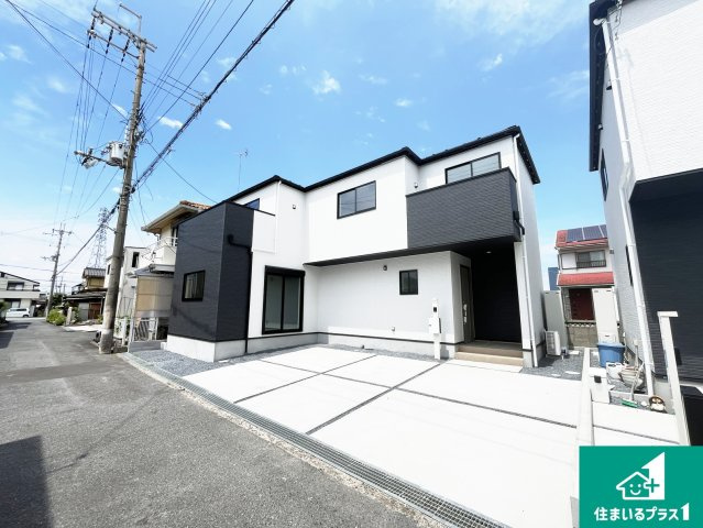 守山市吉身　第1期　新築一戸建ての外観|周辺は落ち着いた街並みの住宅地！子育てがしやすい住環境です！気になることがありましたら、お気軽にお問い合わせください！