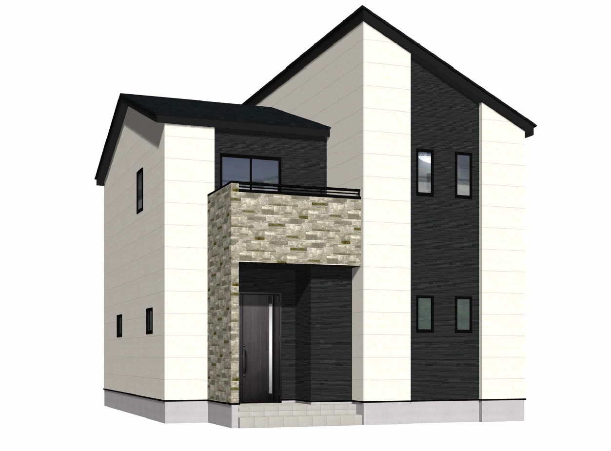 仲介手数料不要　よかタウンAdoble合志市栄4期【合志小・合志中】の外観パース|外観パースです