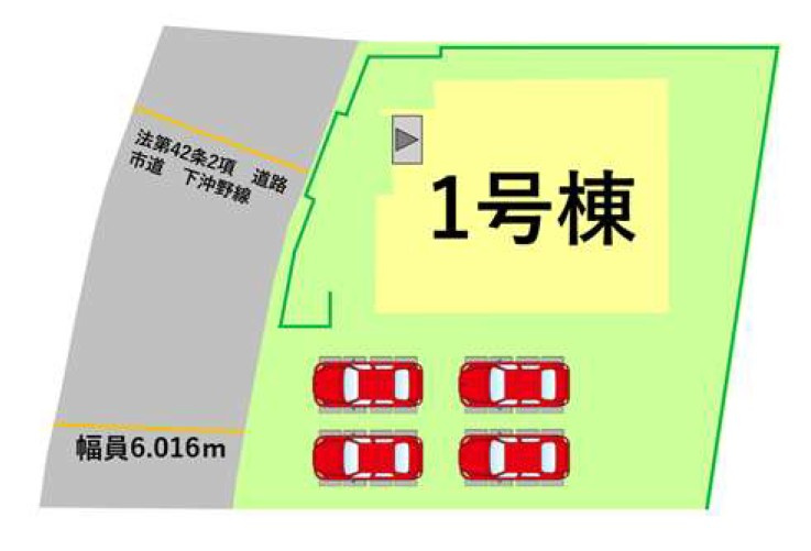 仲介手数料不要　よかタウンAdoble合志市栄4期【合志小・合志中】の区画図