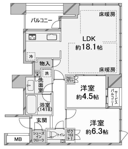 堂島ザ・レジデンスマークタワーの間取り