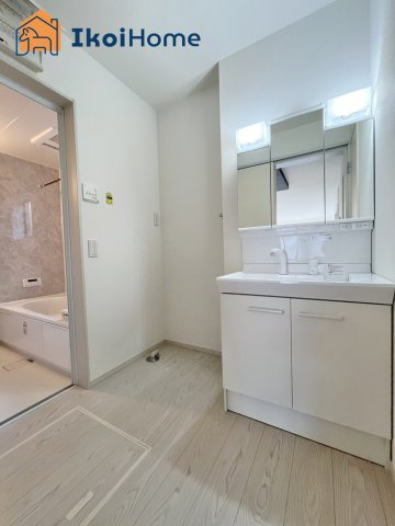 明石市日富美町1期　全7棟5号棟　新築戸建の洗面所|◆同社施工例◆畳２枚分の一般的な洗面室です。追加で収納棚等を付けると大変便利です。