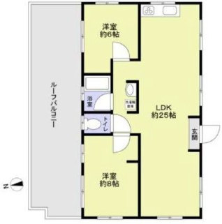 とても広いルーフバルコニーがあります！