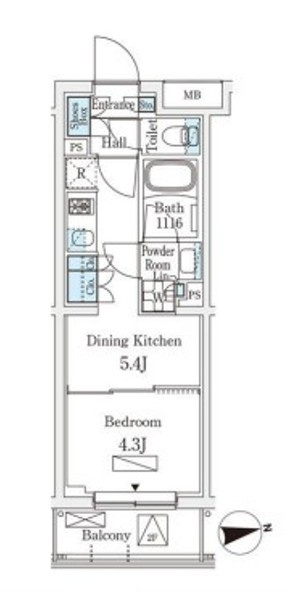 若葉ビューアパートメントの間取り