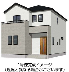 仲介手数料不要　よかタウンBloom菊陽町大字原水6期【菊陽中部小・菊陽中部中】の外観パース|外観パースです