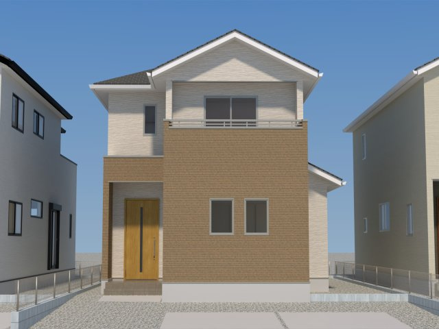 仲介手数料不要　よかタウンBloom・For:M菊陽町大字原水５期【菊陽中部小・菊陽中】の外観パース|外観パースです