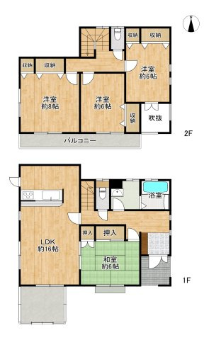 仙台市太白区袋原6丁目の間取り
