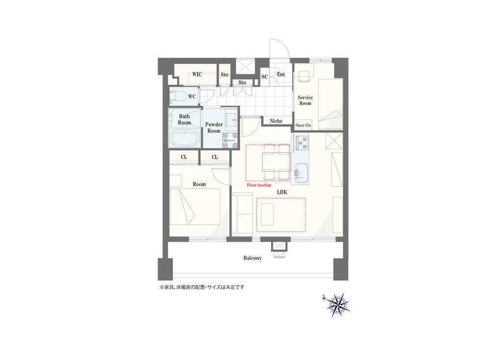 ウィズウィース渋谷神南Ｎ棟の間取り