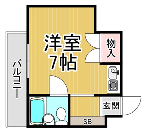 シャンブルド甲東園の間取り