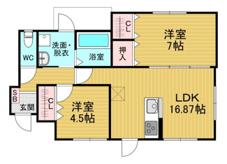 【間取り】 | 仮称　新築谷アパート