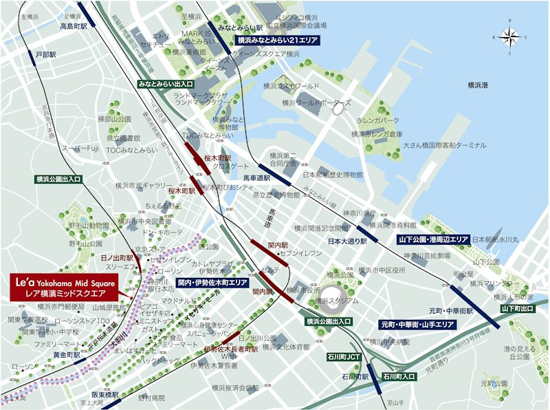 Le'a横濱ミッドスクエアの地図