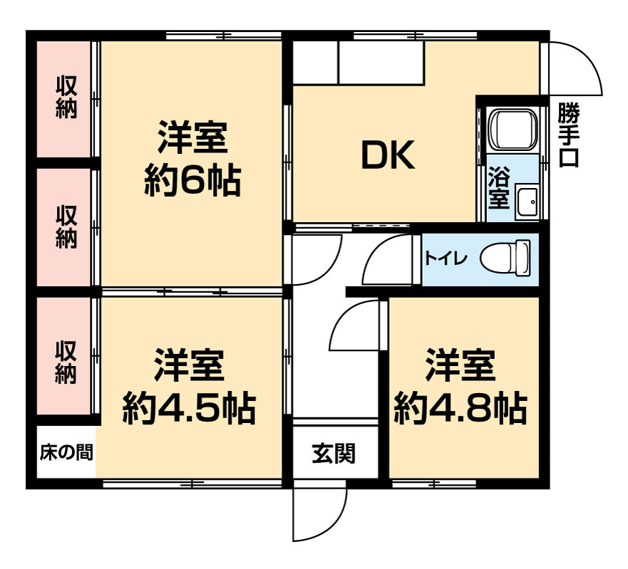 大村町字於泥11番1貸家群の間取り