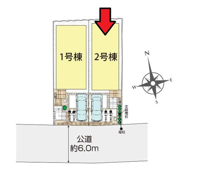 【区画図】 | 府中市小柳町5丁目新築戸建 | 区画図。