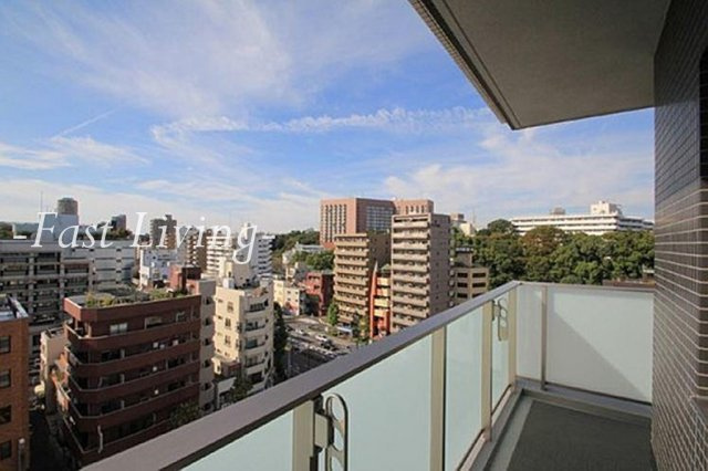 アーベイン早稲田のバルコニー