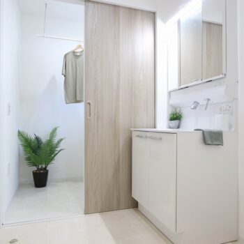 広島市佐伯区美鈴が丘緑3丁目　新築一戸建ての独立洗面台