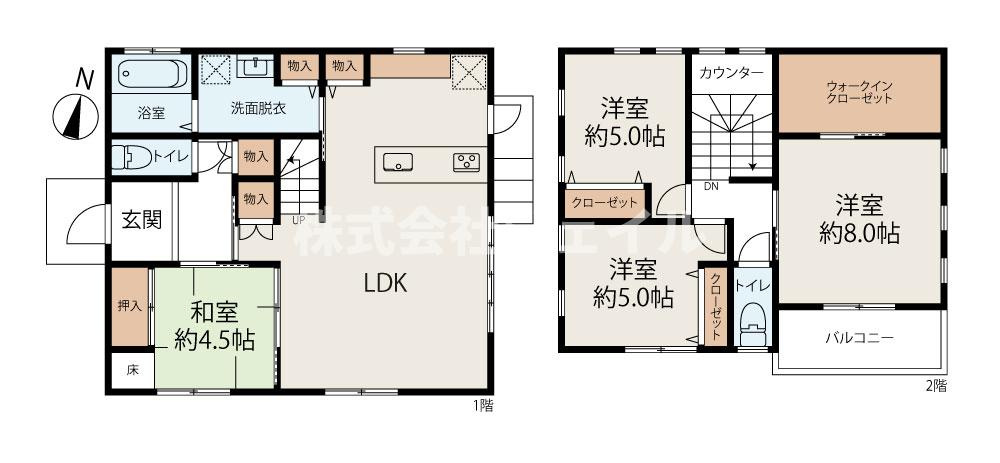 中古戸建　三木市大塚の間取り