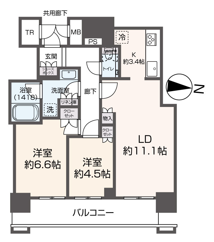 ブランズタワー梅田NORTHの間取り