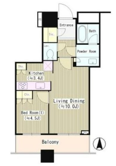 プラウドタワー千代田富士見の間取り