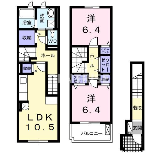セレノ　Ｎの間取り|間取図