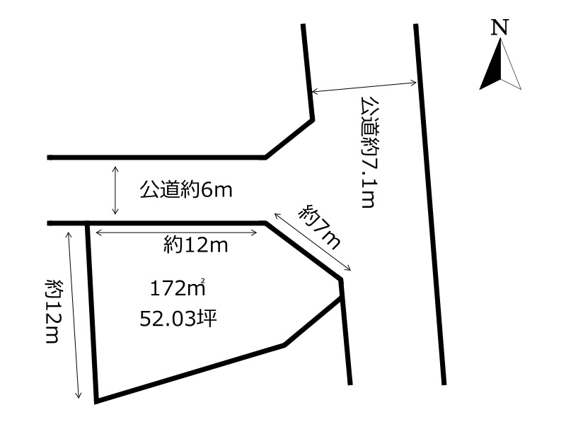 湖西市梅田の土地図