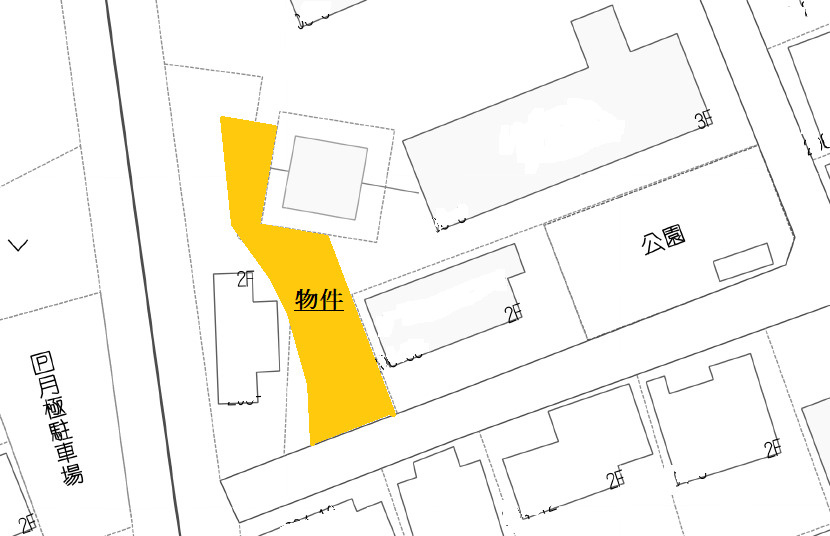 三島市多呂の売地の土地図